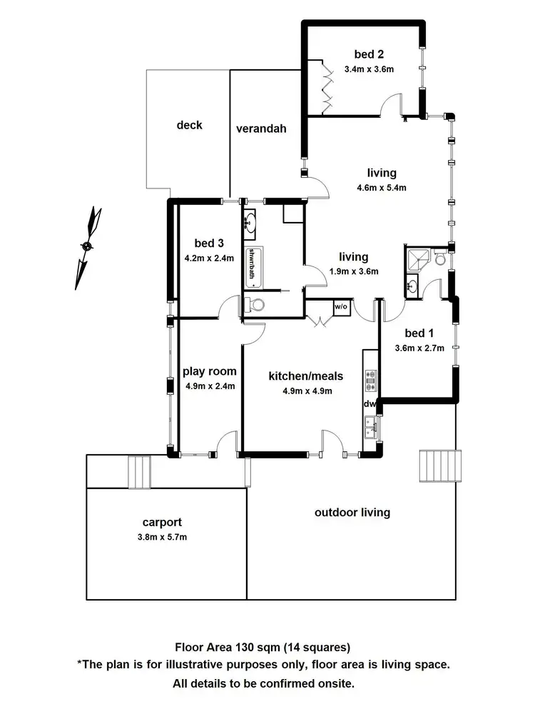 Floorplan of Homely house listing, 1 Heathermont Avenue, Belgrave VIC 3160