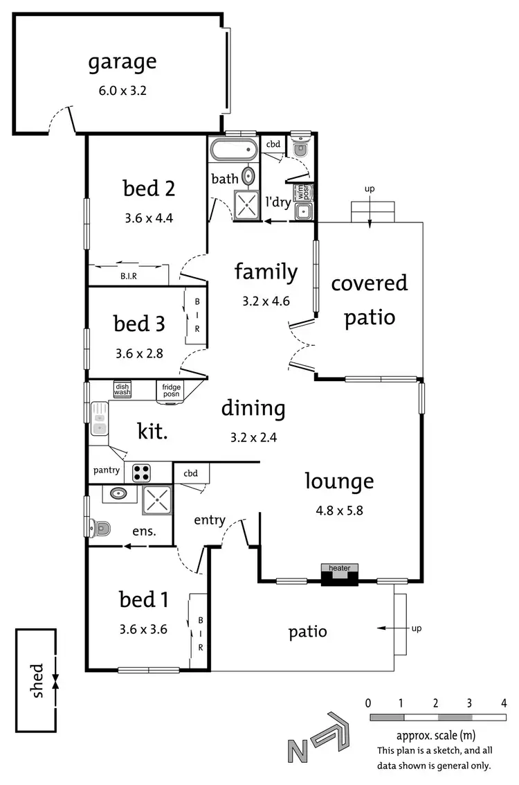 Floorplan of Homely unit listing, 1/27 Moroney Street, Boronia VIC 3155