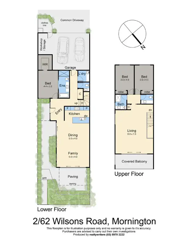 Floorplan of Homely townhouse listing, 2/62 Wilsons Road, Mornington VIC 3931