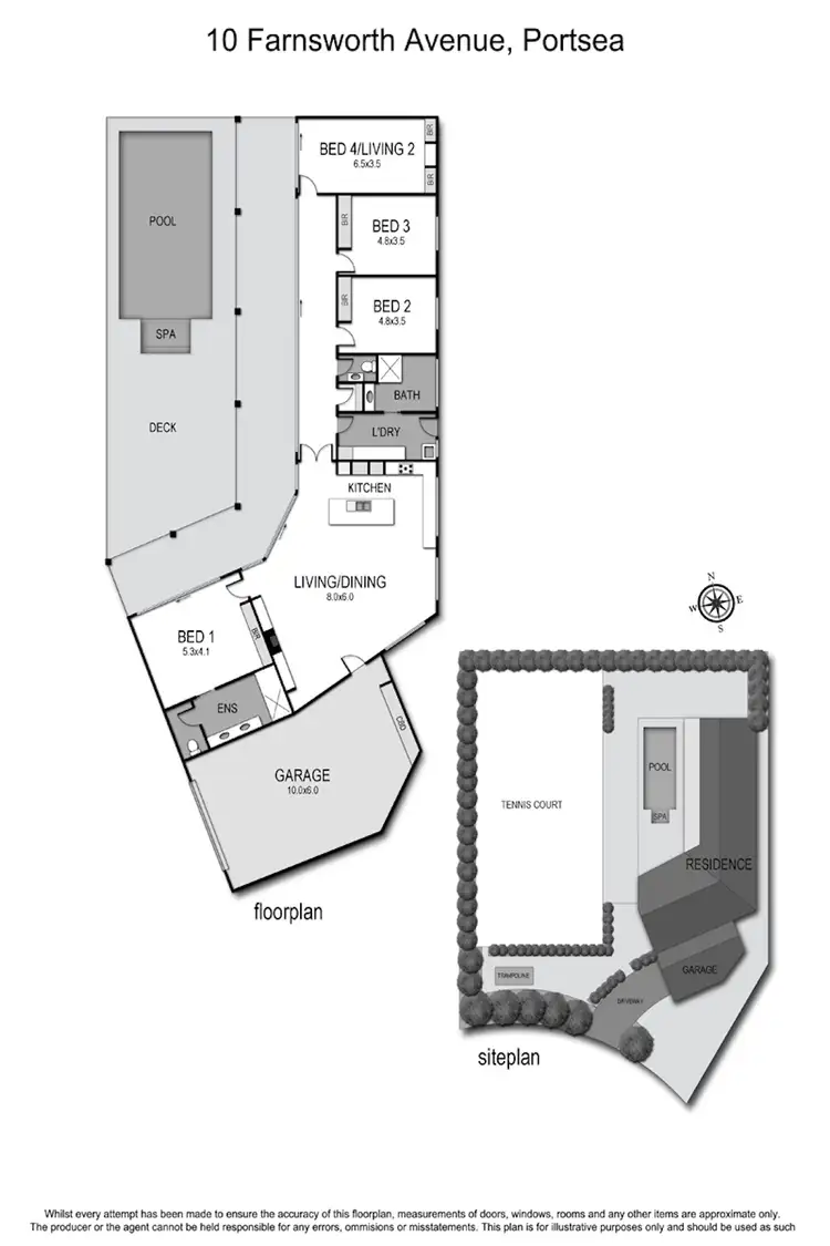 Floorplan of Homely house listing, 10 Farnsworth Avenue, Portsea VIC 3944