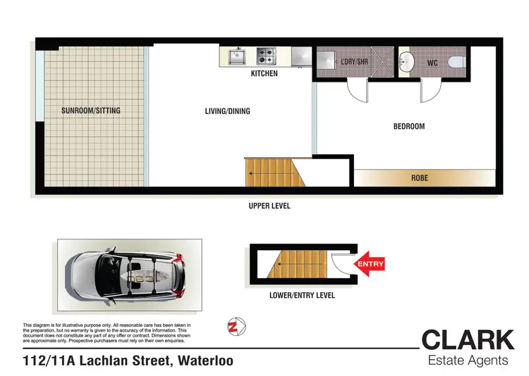 Floorplan of Homely studio listing, 112/11a Lachlan Street, Waterloo NSW 2017