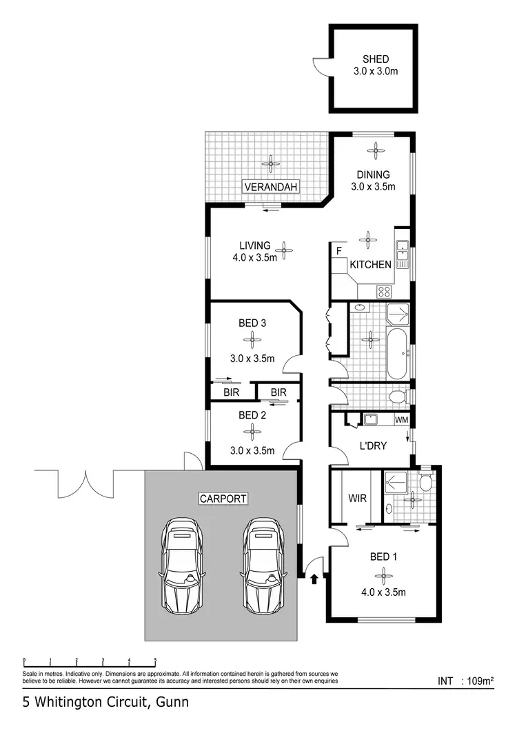 Floorplan of Homely house listing, 5 Whitington Circuit, Gunn NT 832