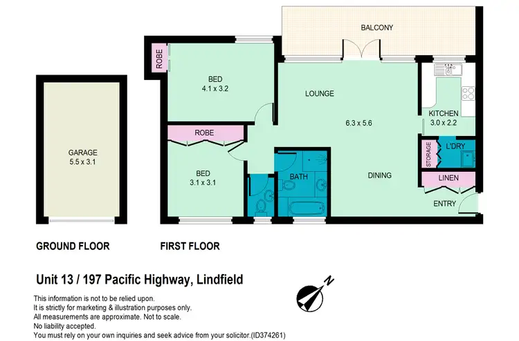 Floorplan of Homely apartment listing, 13/197-199 Pacific Highway, Lindfield NSW 2070
