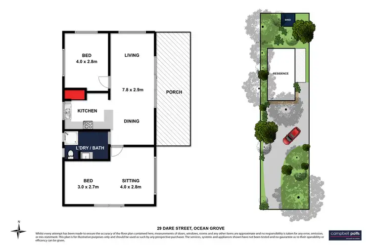 Floorplan of Homely house listing, 29 Dare Street, Ocean Grove VIC 3226