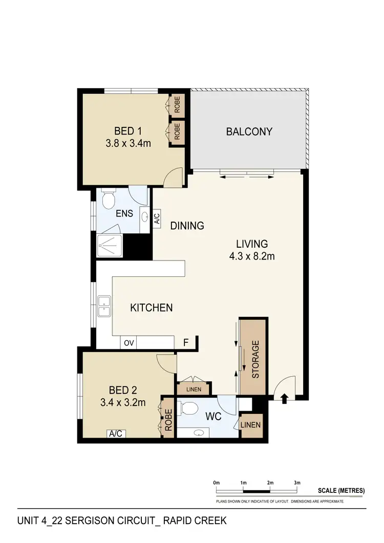 Floorplan of Homely unit listing, 4/22 Sergison Circuit, Rapid Creek NT 810