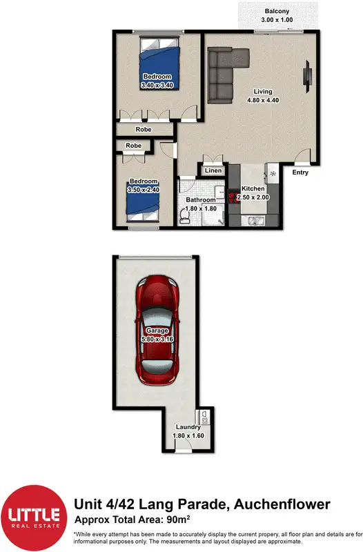Floorplan of Homely unit listing, 4/42 Lang Parade, Auchenflower QLD 4066