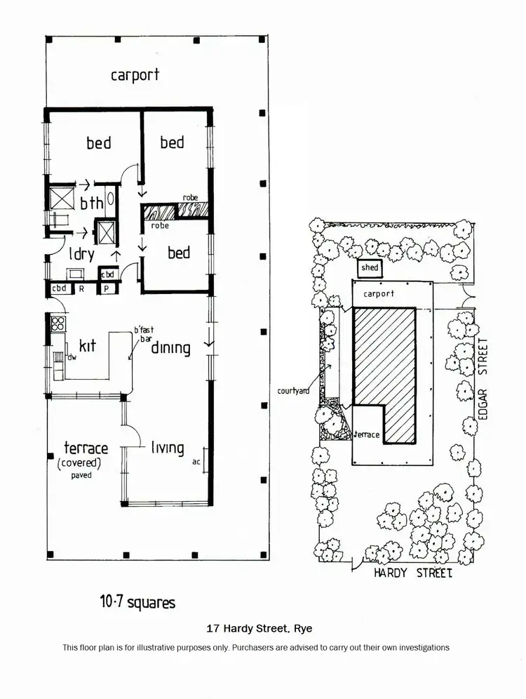 Floorplan of Homely house listing, 17 Hardy Street, Rye VIC 3941