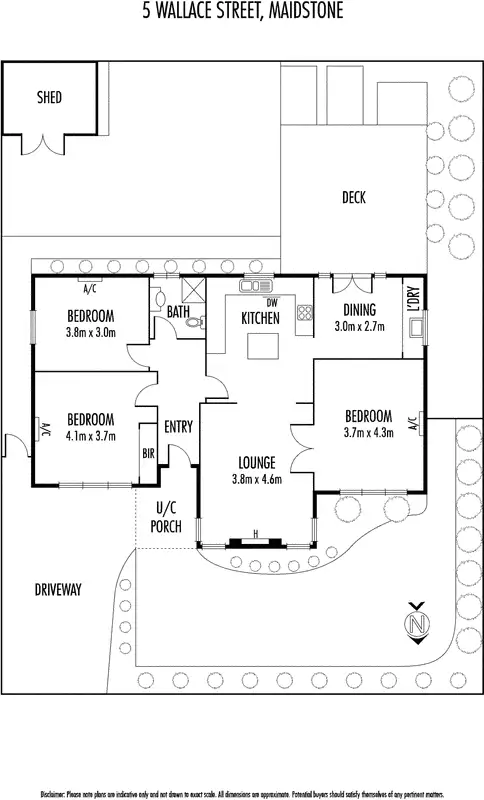 Floorplan of Homely house listing, 5 Wallace Street, Maidstone VIC 3012