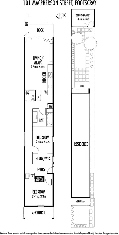 Floorplan of Homely house listing, 101 Macpherson Street, Footscray VIC 3011