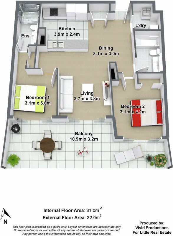 Floorplan of Homely apartment listing, 38/82 Boundary Street, Brisbane QLD 4000