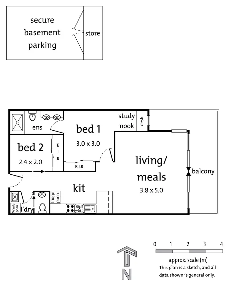 Floorplan of Homely apartment listing, 310/91-93 Tram Road, Doncaster VIC 3108