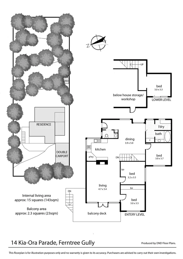 Floorplan of Homely house listing, 14 Kia Ora Parade, Ferntree Gully VIC 3156
