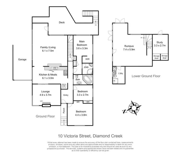 Floorplan of Homely house listing, 10 Victoria Street, Diamond Creek VIC 3089