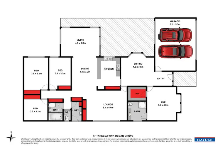 Floorplan of Homely house listing, 47 Tareeda Way, Ocean Grove VIC 3226