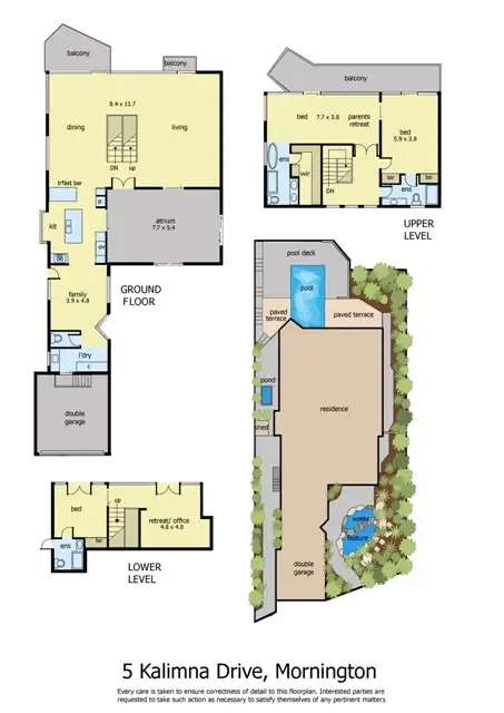 Floorplan of Homely house listing, 5 Kalimna Drive, Mornington VIC 3931
