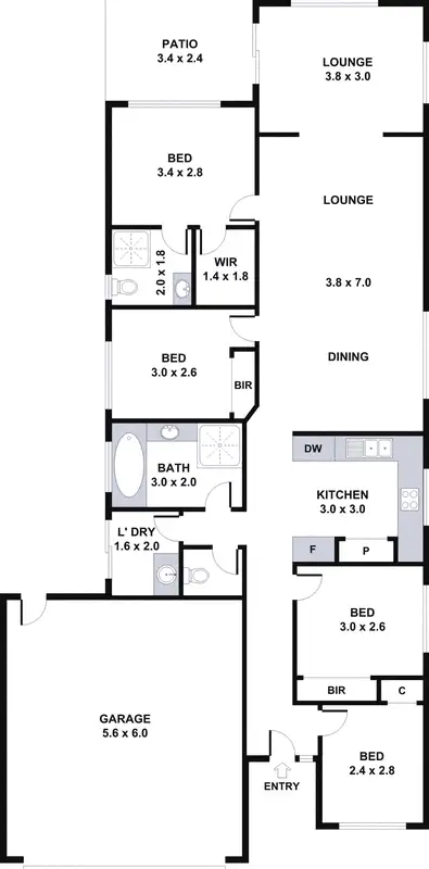 Floorplan of Homely house listing, 14 Howard Place, Deer Park VIC 3023
