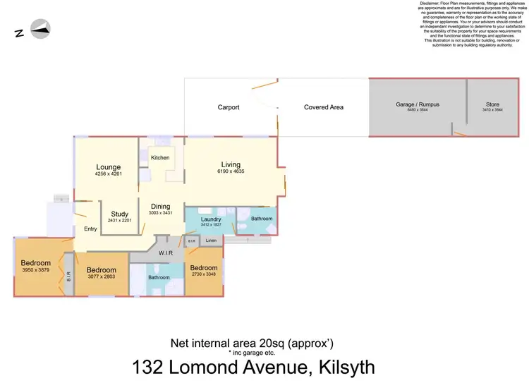 Floorplan of Homely house listing, 132 Lomond Avenue, Kilsyth VIC 3137