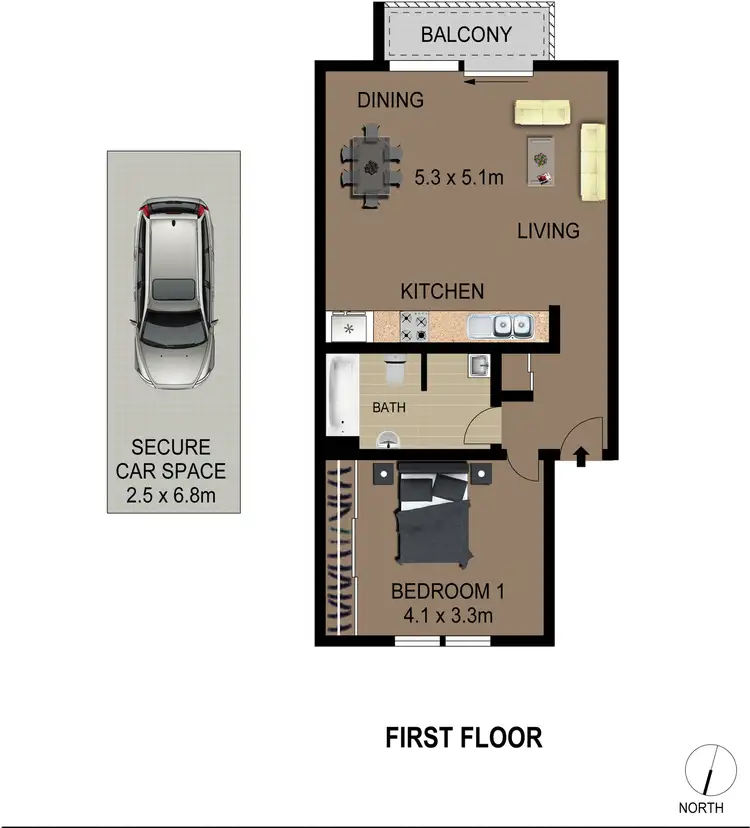 Floorplan of Homely apartment listing, 10/40-42 Houston Road, Kingsford NSW 2032