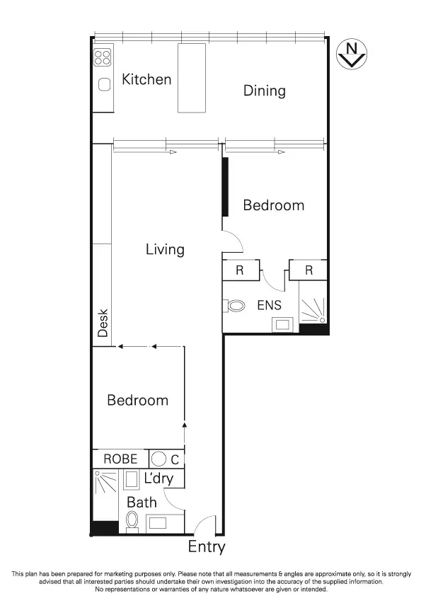 Floorplan of Homely apartment listing, 1125/555 Flinders Street, Melbourne VIC 3000