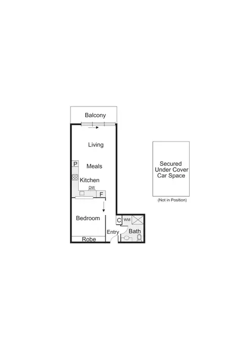 Floorplan of Homely apartment listing, 302/101 Bay Street, Port Melbourne VIC 3207