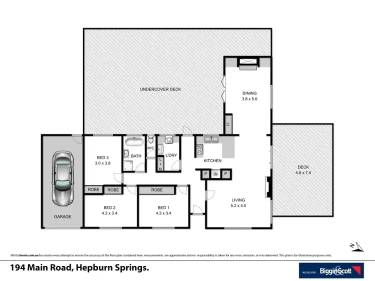 Floorplan of Homely house listing, 194 Main Road, Hepburn VIC 3461