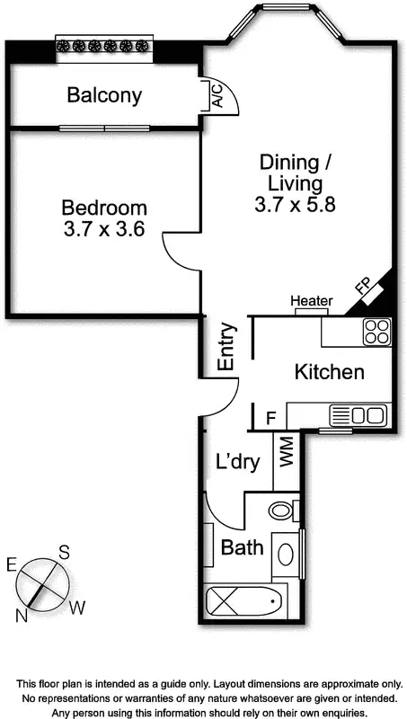 Floorplan of Homely apartment listing, 17/44 Fitzroy Street, St Kilda VIC 3182