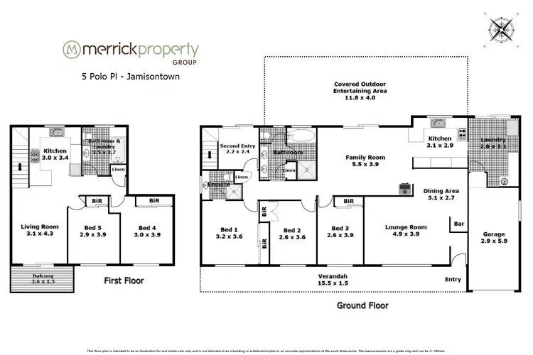 Floorplan of Homely house listing, 5 Polo Place, Jamisontown NSW 2750