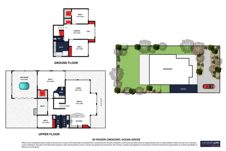 Floorplan of Homely house listing, 39 Fraser Crescent, Ocean Grove VIC 3226