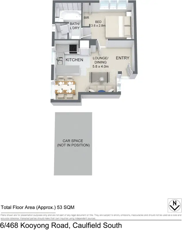 Floorplan of Homely apartment listing, 6/468 Kooyong Road, Caulfield South VIC 3162