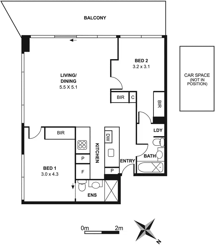 Floorplan of Homely apartment listing, 1101/620 Collins Street, Melbourne VIC 3000