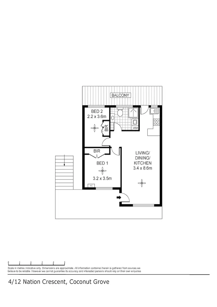 Floorplan of Homely unit listing, 4/12 Nation Crescent, Coconut Grove NT 810