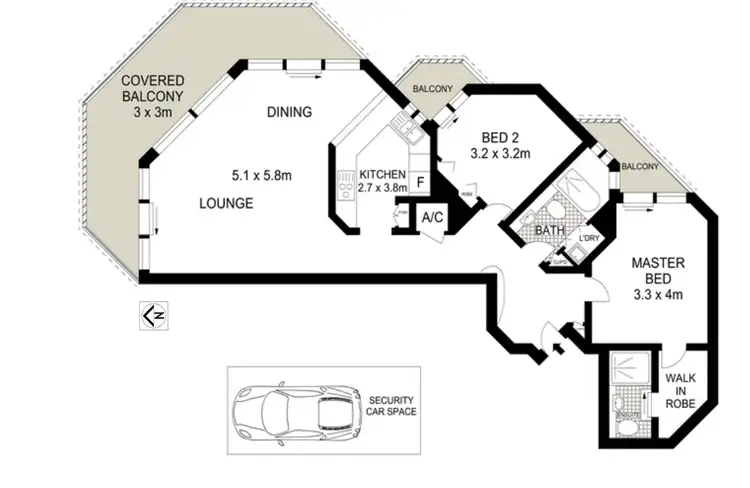Floorplan of Homely apartment listing, 1208/187 Liverpool Street, Sydney NSW 2000