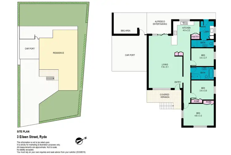Floorplan of Homely house listing, 3 Eileen Street, Ryde NSW 2112