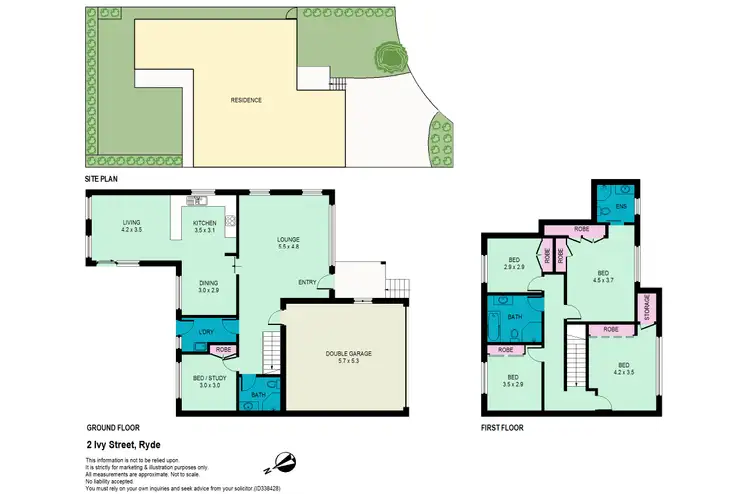 Floorplan of Homely semi-detached listing, 2 Ivy Street, Ryde NSW 2112