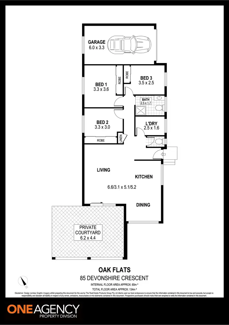 Floorplan of Homely house listing, 85 Devonshire Crescent, Oak Flats NSW 2529
