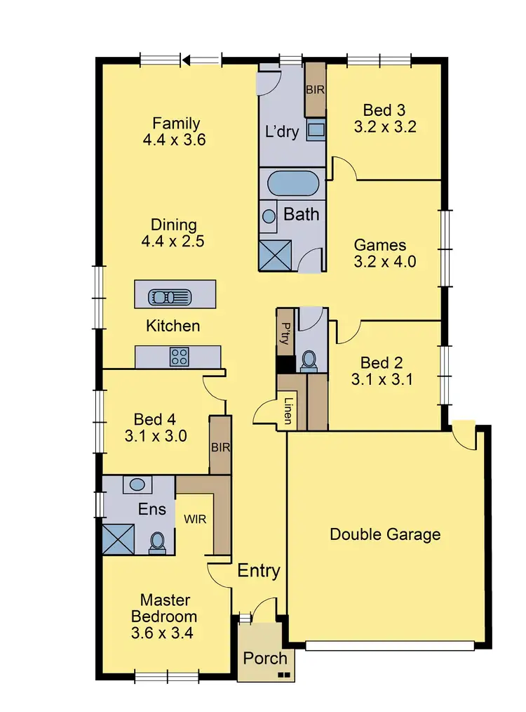 Floorplan of Homely house listing, 13 Henwood Rise, Mernda VIC 3754