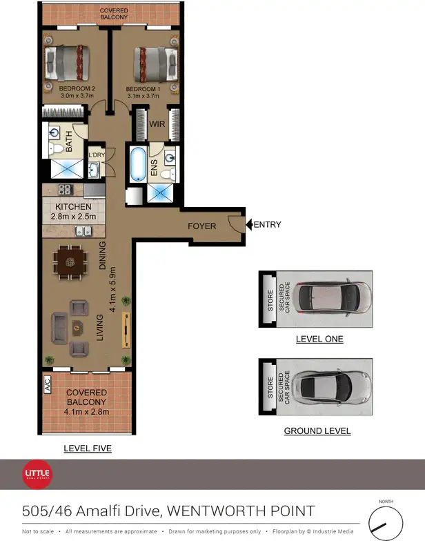 Floorplan of Homely apartment listing, 505/46 Amalfi Drive, Wentworth Point NSW 2127