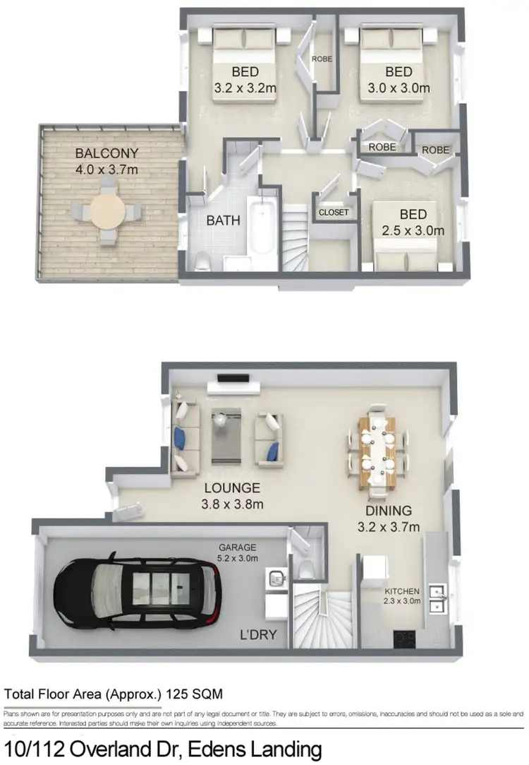 Floorplan of Homely townhouse listing, 10/112 Overland Drive, Edens Landing QLD 4207