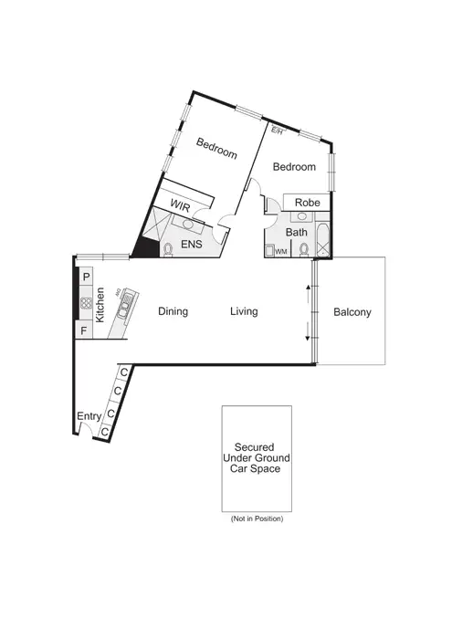 Floorplan of Homely apartment listing, 303/187 Graham Street, Port Melbourne VIC 3207