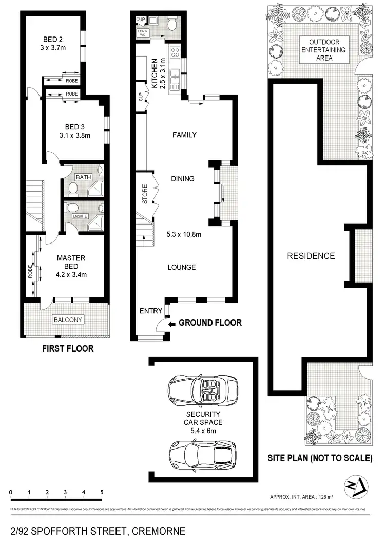 Floorplan of Homely townhouse listing, 2/92 Spofforth Street, Cremorne NSW 2090