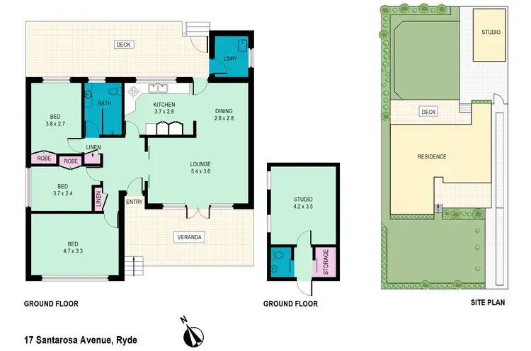 Floorplan of Homely house listing, 17 Santa Rosa Avenue, Ryde NSW 2112