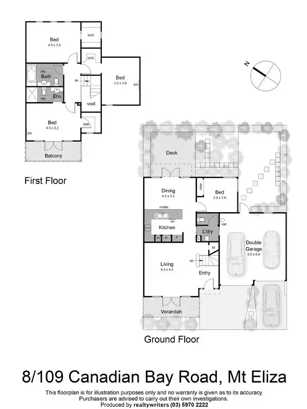 Floorplan of Homely townhouse listing, 8/109 Canadian Bay Road, Mount Eliza VIC 3930