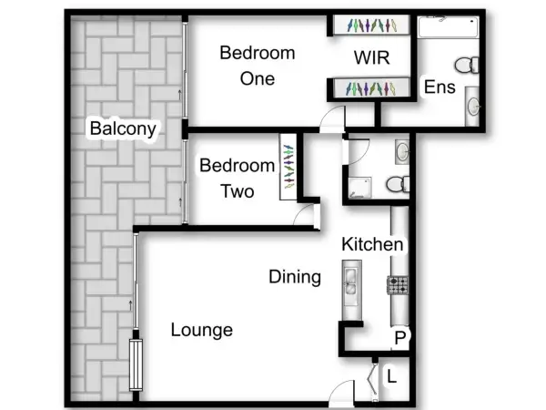 Floorplan of Homely unit listing, 45/3 Burbury Close, Barton ACT 2600