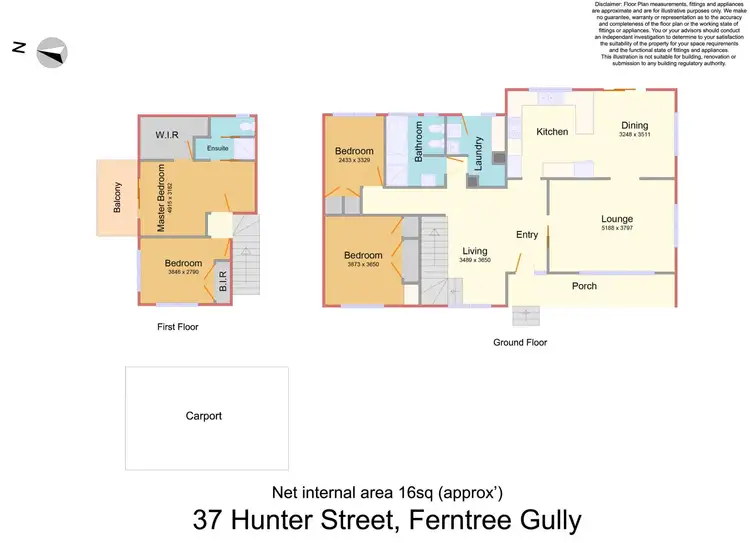 Floorplan of Homely house listing, 37 Hunter Street, Ferntree Gully VIC 3156