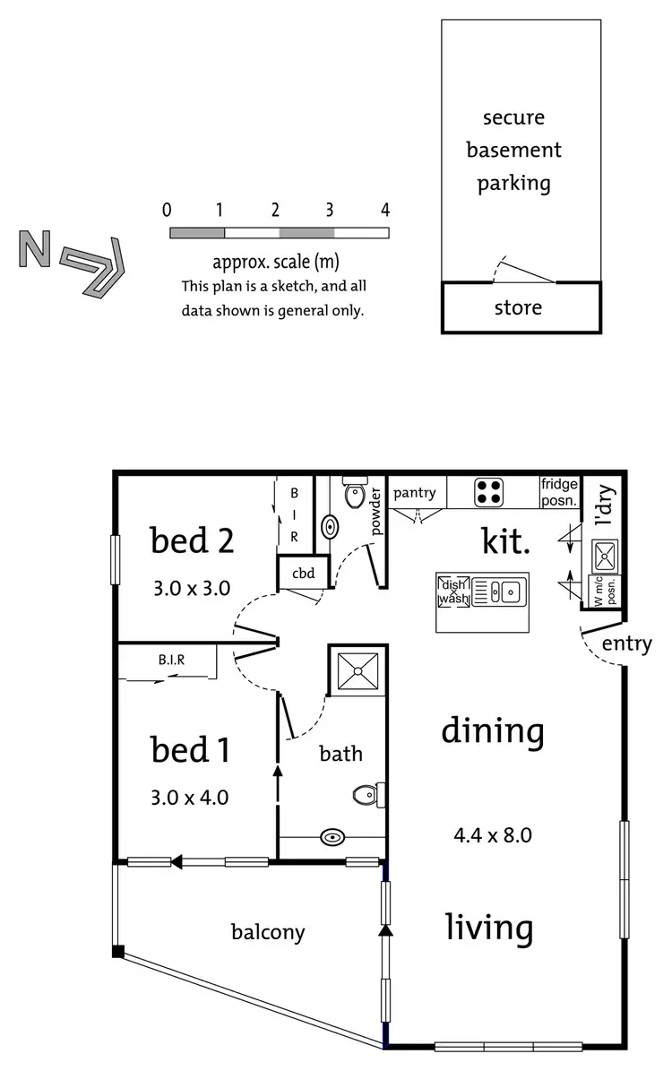Floorplan of Homely apartment listing, 1/107 Whittens Lane, Doncaster VIC 3108