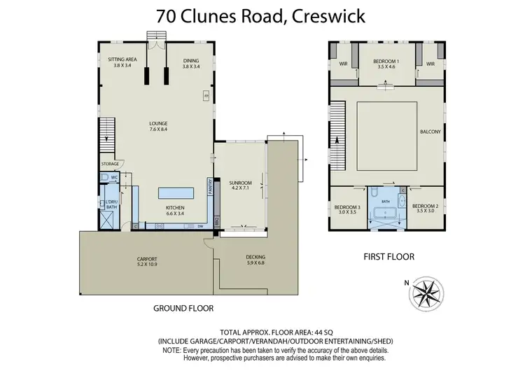 Floorplan of Homely house listing, 70 Clunes Road, Creswick VIC 3363