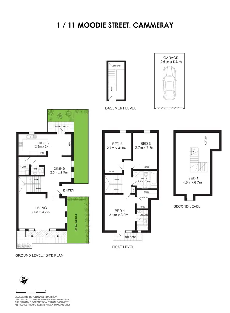 Floorplan of Homely townhouse listing, 1/11-15 Moodie Street, Cammeray NSW 2062