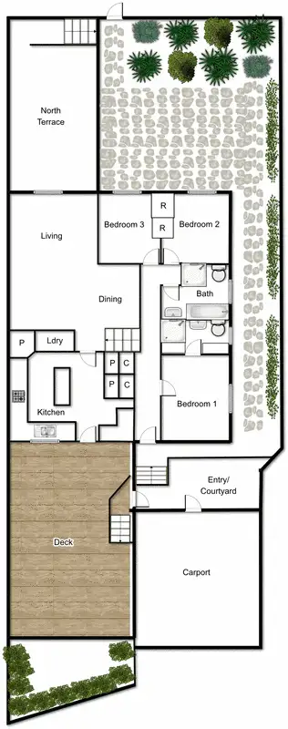 Floorplan of Homely townhouse listing, 4 Rymill Place, Mawson ACT 2607