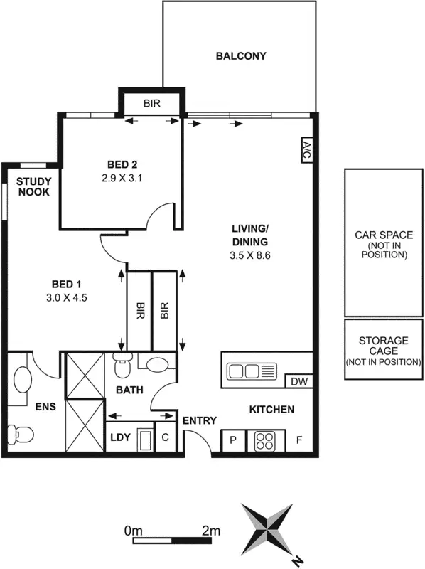 Floorplan of Homely apartment listing, 205B/60 Autumn Terrace, Clayton South VIC 3169