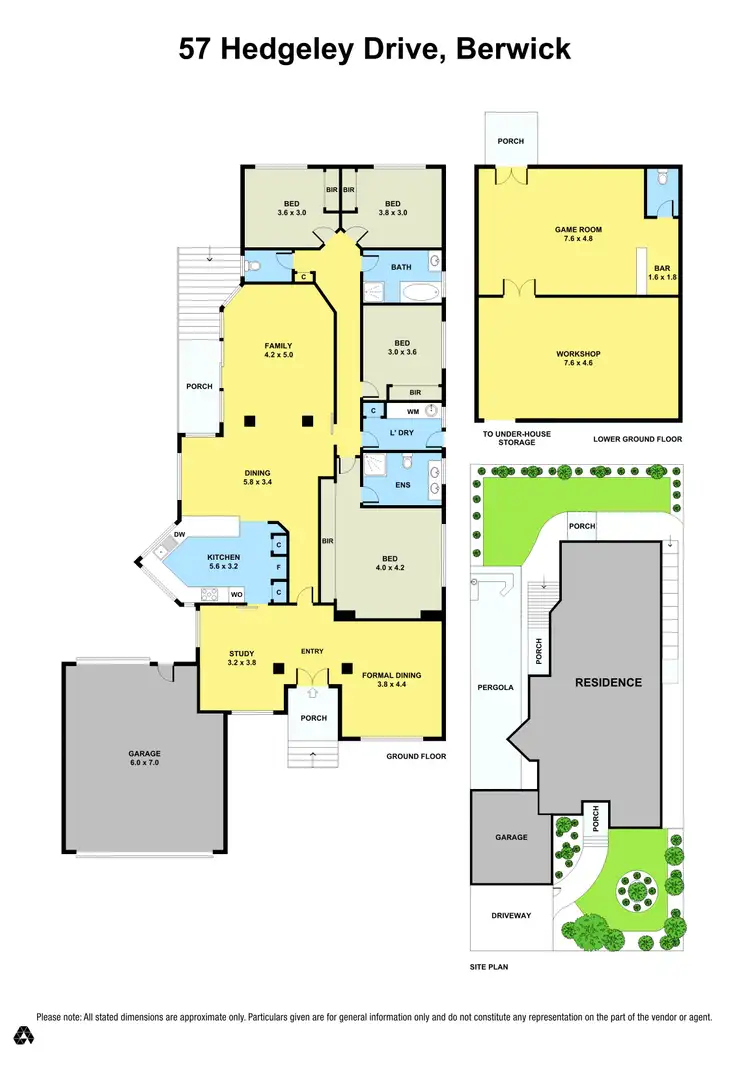 Floorplan of Homely house listing, 57 Hedgeley Drive, Berwick VIC 3806